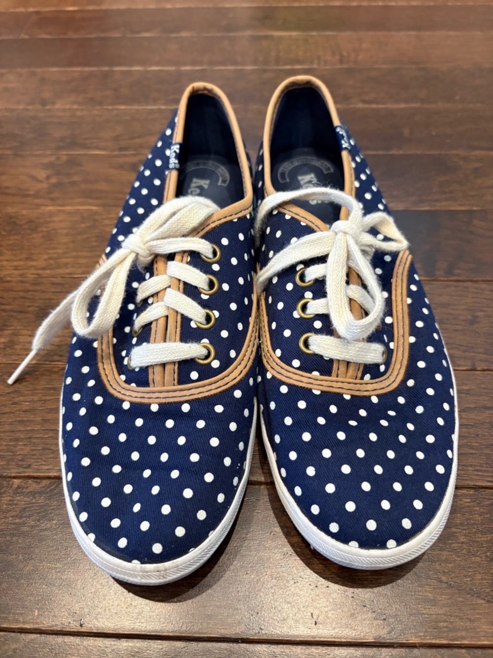 Keds for Madewell Champion Navy Blue & White Polka Dot Sneakers Sz 6.5 Nautical